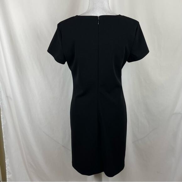 Tommy Hilfiger Black With Gold Detail Retro Y2K Shift Dress NWOT Size 8 - Picture 5 of 12